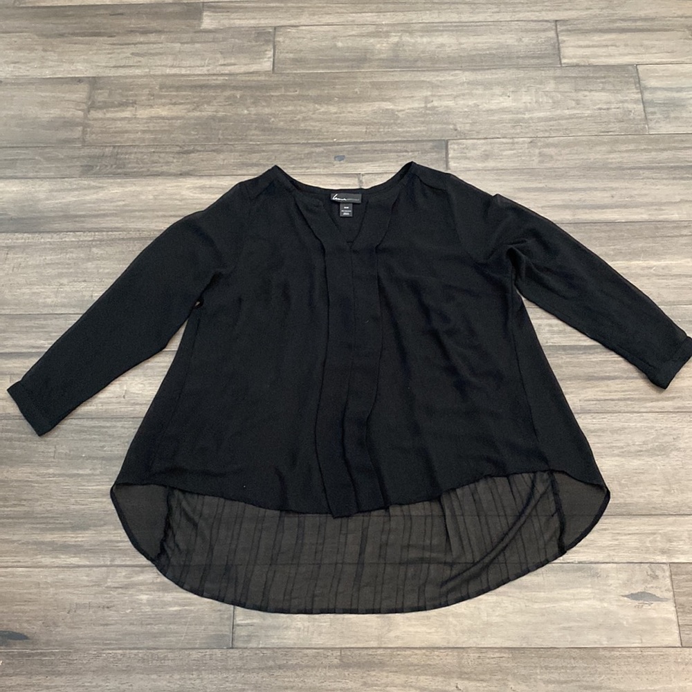 Lane Bryant Black 3/4 Sleeve Blouse Womens Plus Size 18/20